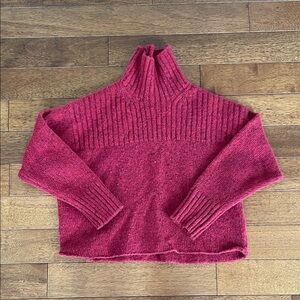 J. Crew Women's Deep Red Turtle Neck Sweater